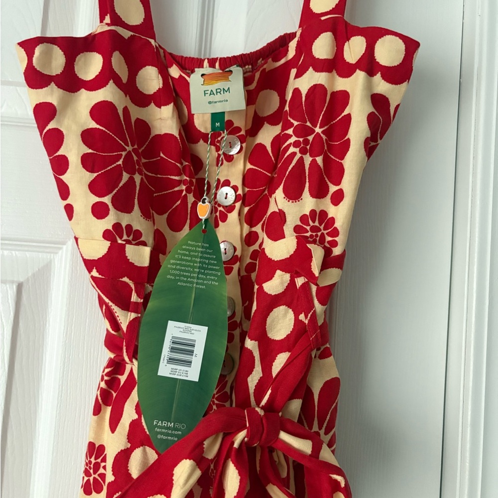 Farm Rio Red and Cream Floral Polka Dot Sundress - Picture 4 of 4
